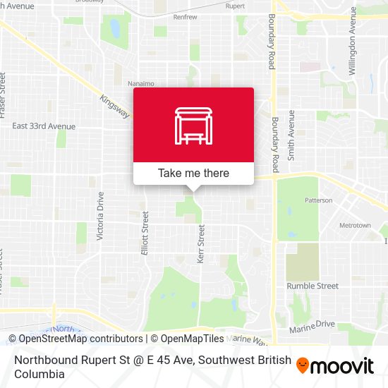 Northbound Rupert St @ E 45 Ave map