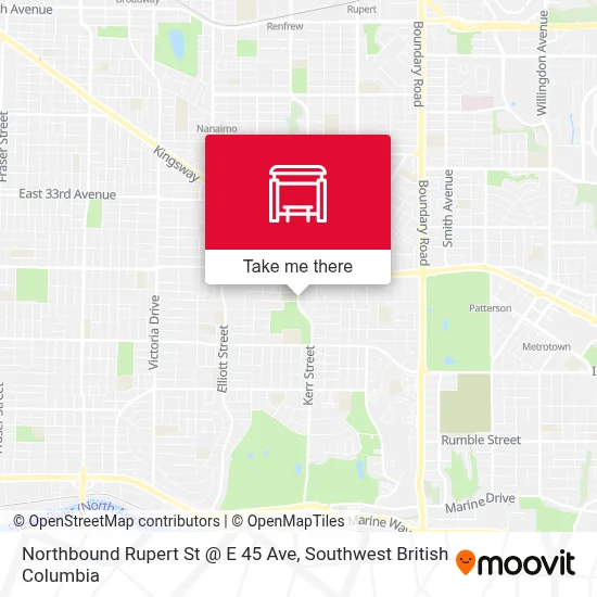 Northbound Rupert St @ E 45 Ave map