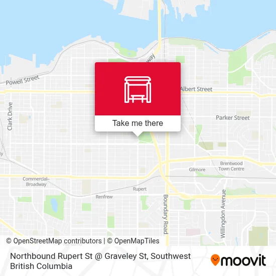 Northbound Rupert St @ Graveley St map
