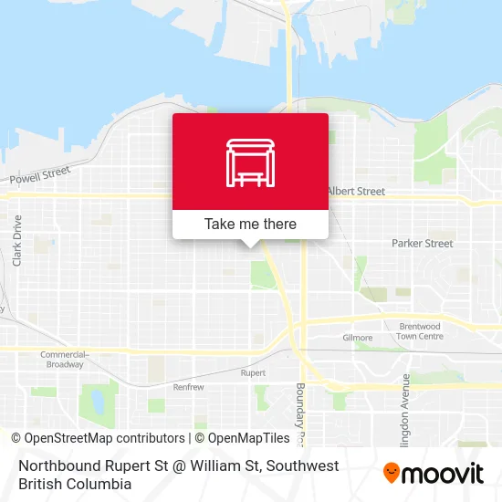 Northbound Rupert St @ William St map