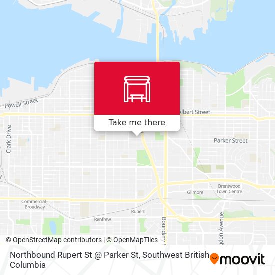 Northbound Rupert St @ Parker St map