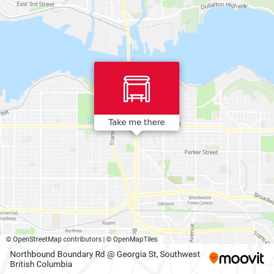 Northbound Boundary Rd @ Georgia St map