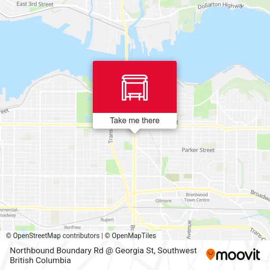 Northbound Boundary Rd @ Georgia St map