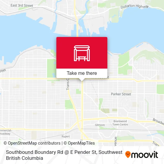 Southbound Boundary Rd @ E Pender St map