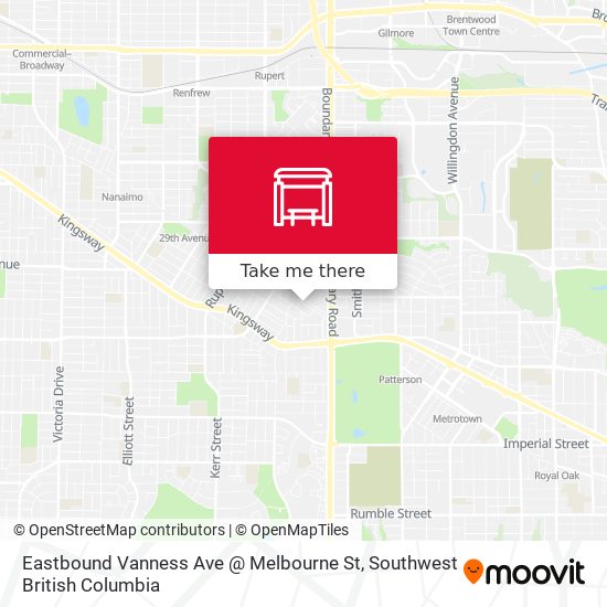 Eastbound Vanness Ave @ Melbourne St map