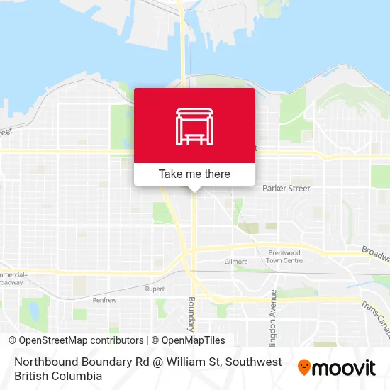 Northbound Boundary Rd @ William St map