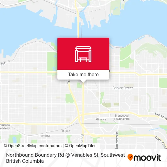Northbound Boundary Rd @ Venables St map