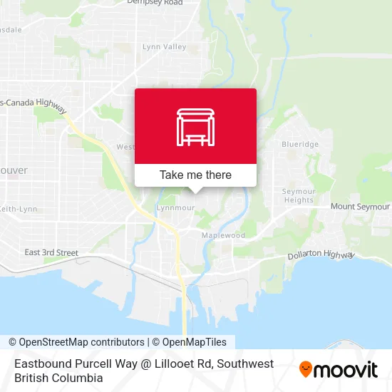 Eastbound Purcell Way @ Lillooet Rd map