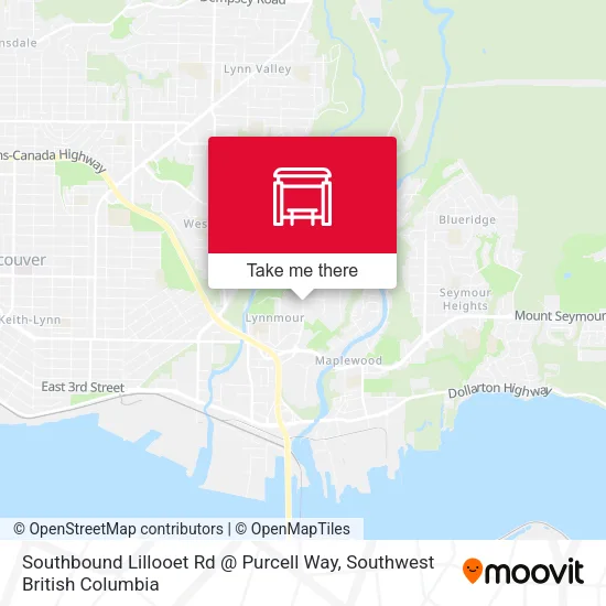 Southbound Lillooet Rd @ Purcell Way map