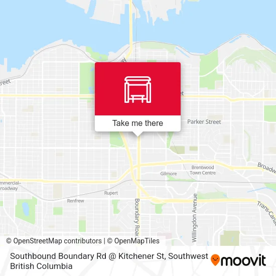 Southbound Boundary Rd @ Kitchener St map
