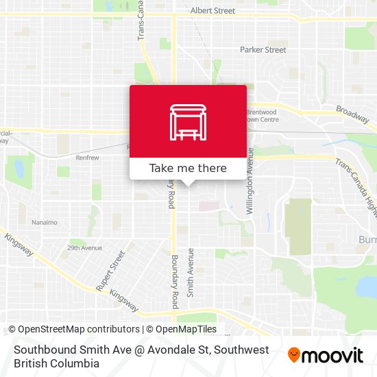 Southbound Smith Ave @ Avondale St plan
