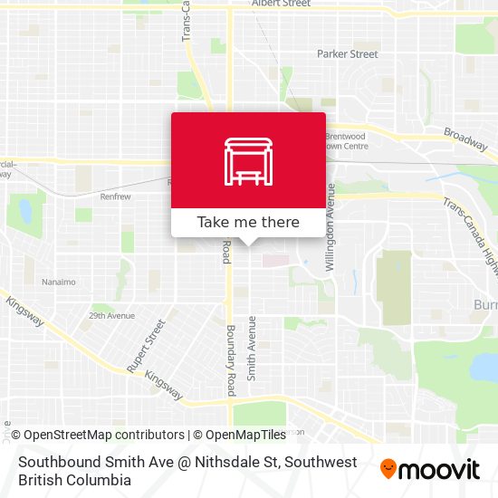 Southbound Smith Ave @ Nithsdale St plan