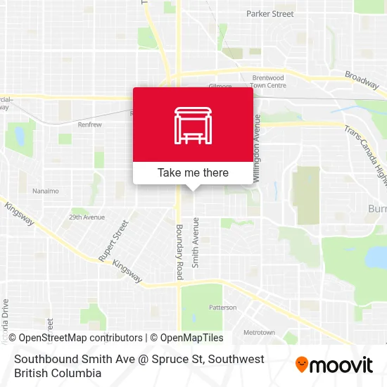 Southbound Smith Ave @ Spruce St map