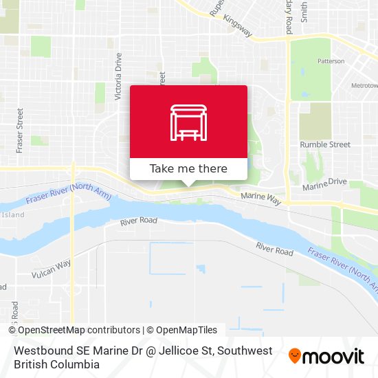 Westbound SE Marine Dr @ Jellicoe St map