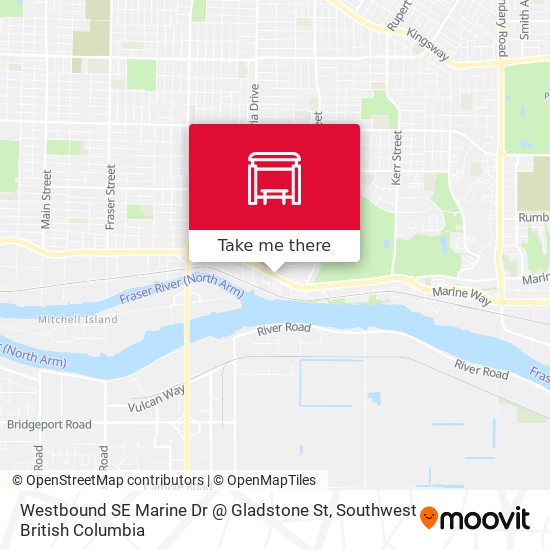 Westbound SE Marine Dr @ Gladstone St map
