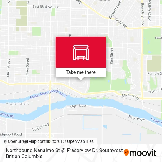 Northbound Nanaimo St @ Fraserview Dr map