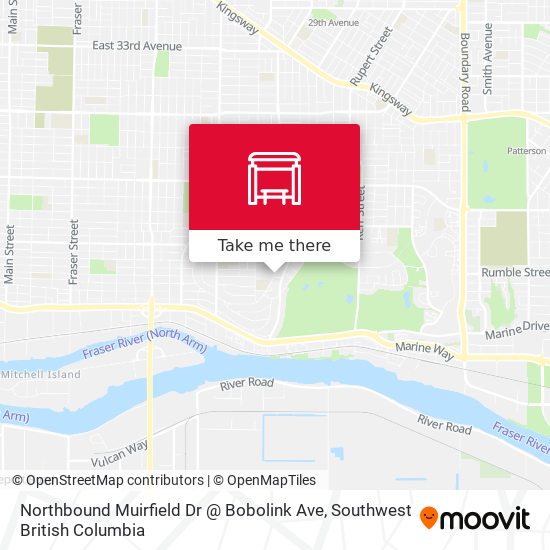 Northbound Muirfield Dr @ Bobolink Ave map