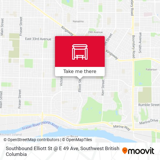Southbound Elliott St @ E 49 Ave map