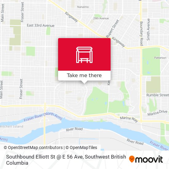 Southbound Elliott St @ E 56 Ave map