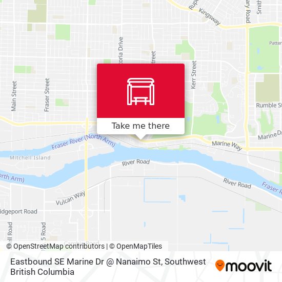Eastbound SE Marine Dr @ Nanaimo St map