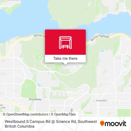 Westbound S Campus Rd @ Science Rd map