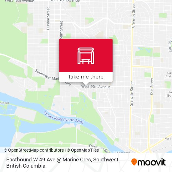 Eastbound W 49 Ave @ Marine Cres map