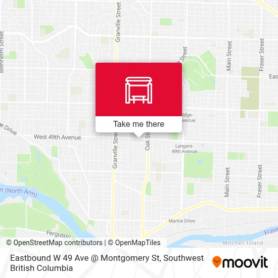 Eastbound W 49 Ave @ Montgomery St map