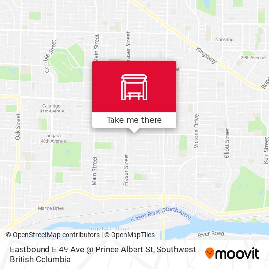 Eastbound E 49 Ave @ Prince Albert St map