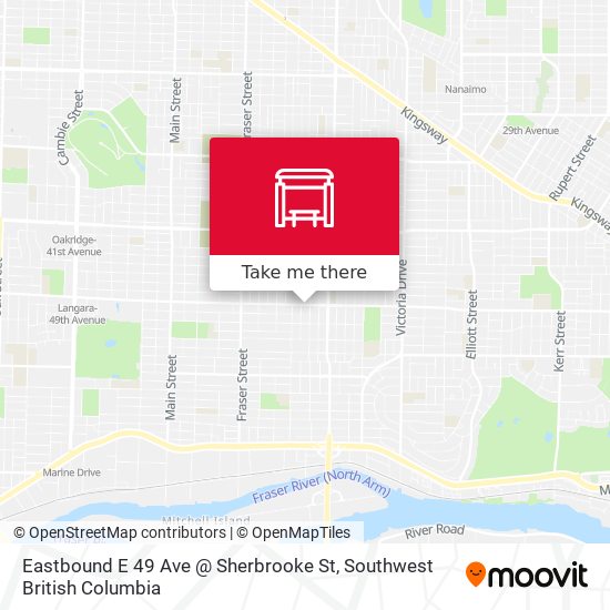 Eastbound E 49 Ave @ Sherbrooke St map
