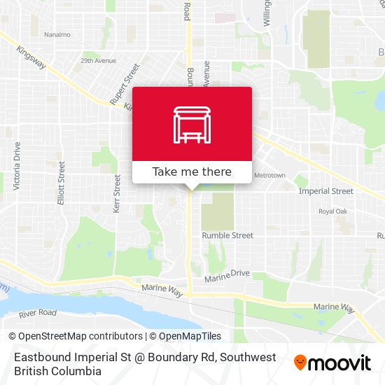 Eastbound Imperial St @ Boundary Rd plan