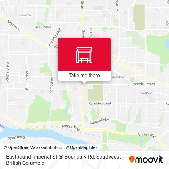 Eastbound Imperial St @ Boundary Rd map