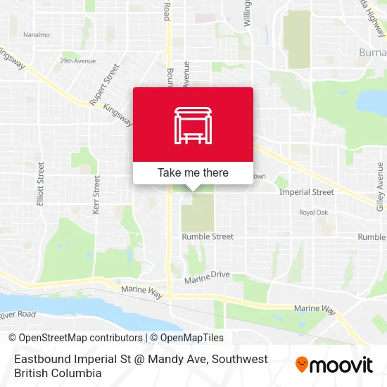 Eastbound Imperial St @ Mandy Ave map