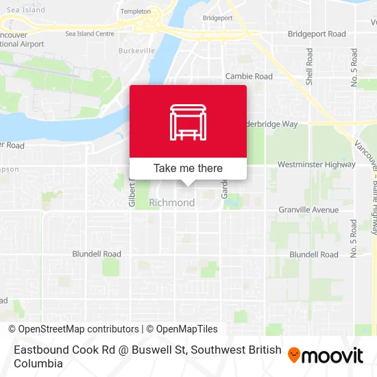 Eastbound Cook Rd @ Buswell St map