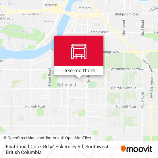 Eastbound Cook Rd @ Eckersley Rd map