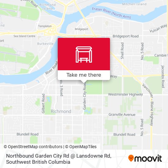 Northbound Garden City Rd @ Lansdowne Rd map