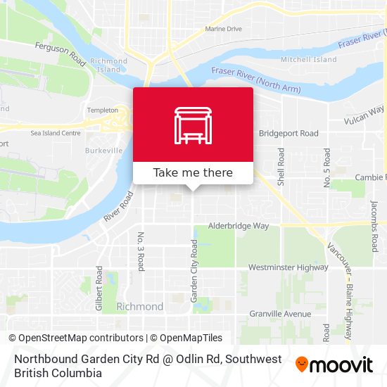 Northbound Garden City Rd @ Odlin Rd map