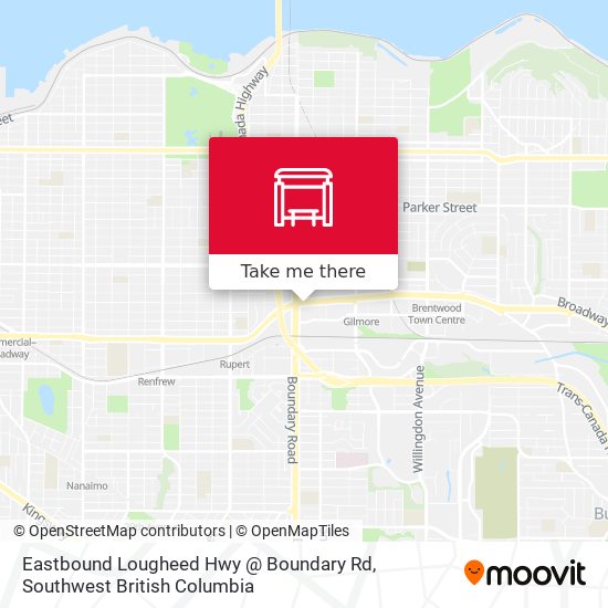 Eastbound Lougheed Hwy @ Boundary Rd plan