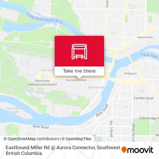 Eastbound Miller Rd @ Aurora Connector map