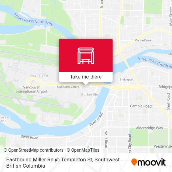 Eastbound Miller Rd @ Templeton St map