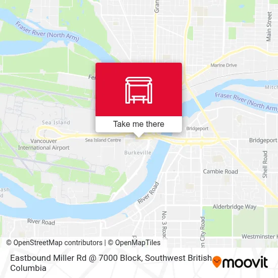 Eastbound Miller Rd @ 7000 Block map