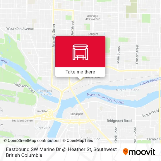 Eastbound SW Marine Dr @ Heather St map
