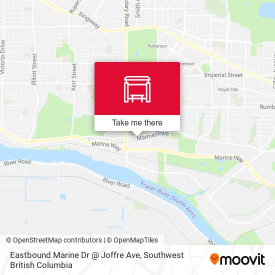 Eastbound Marine Dr @ Joffre Ave map