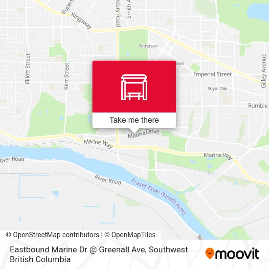 Eastbound Marine Dr @ Greenall Ave plan