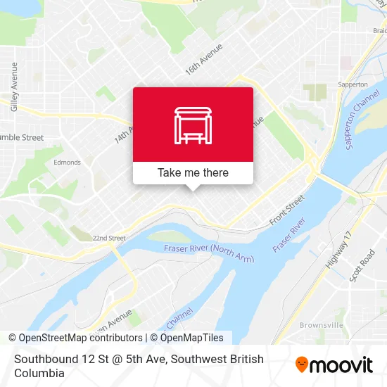 Southbound 12 St @ 5th Ave map