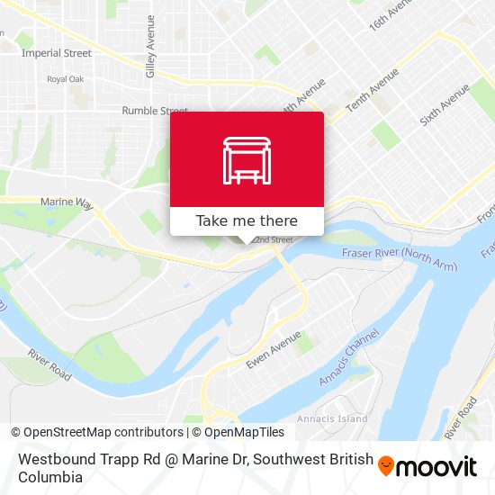 Westbound Trapp Rd @ Marine Dr map
