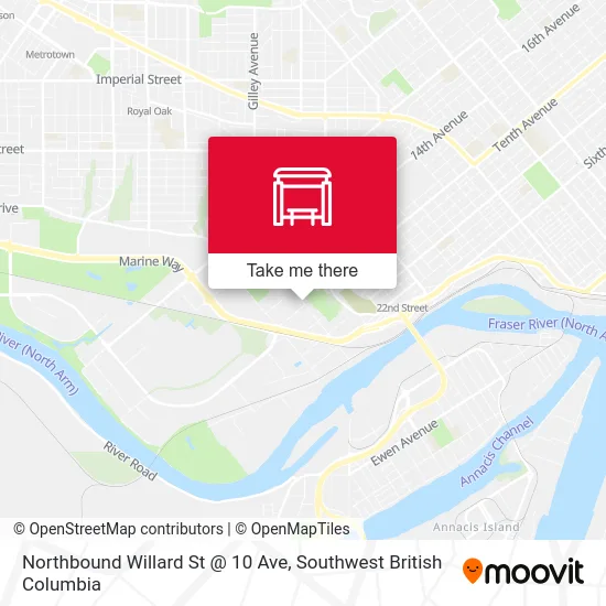 Northbound Willard St @ 10 Ave map