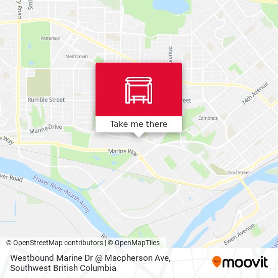 Westbound Marine Dr @ Macpherson Ave map