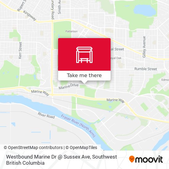 Westbound Marine Dr @ Sussex Ave map