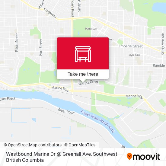 Westbound Marine Dr @ Greenall Ave plan