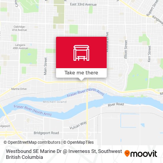 Westbound SE Marine Dr @ Inverness St map